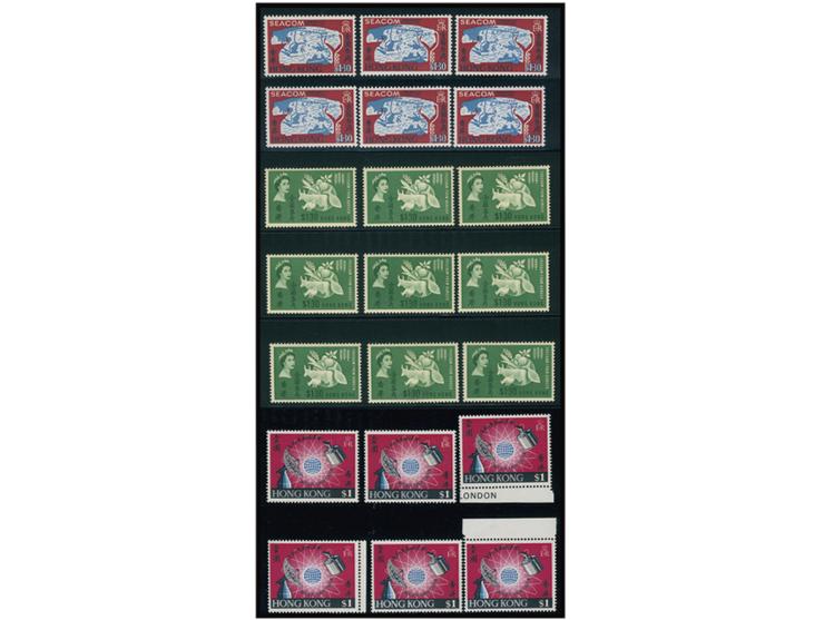 including Freedom From Hunger x 15, Satallite x 16 and Telecom x 19. All fresh MNH with light toning. VF-F.