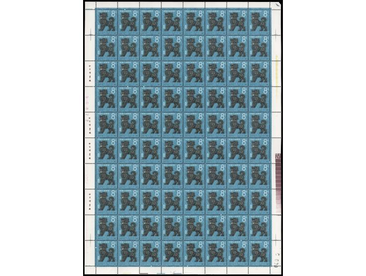 totally 160 stamps. Fresh MNH. VF-F.