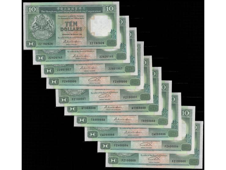 including many $10 with interesting fancy numbers, ZZ replacement notes, and we noted a pair of $10 & $100 with same Radar S/
