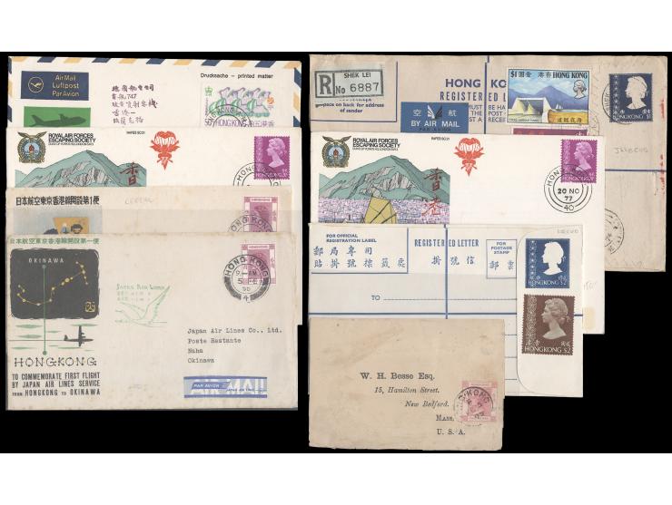 plus a 1895 QV 2c newspaper wrapper sent to USA. Large quantity. Please view.
