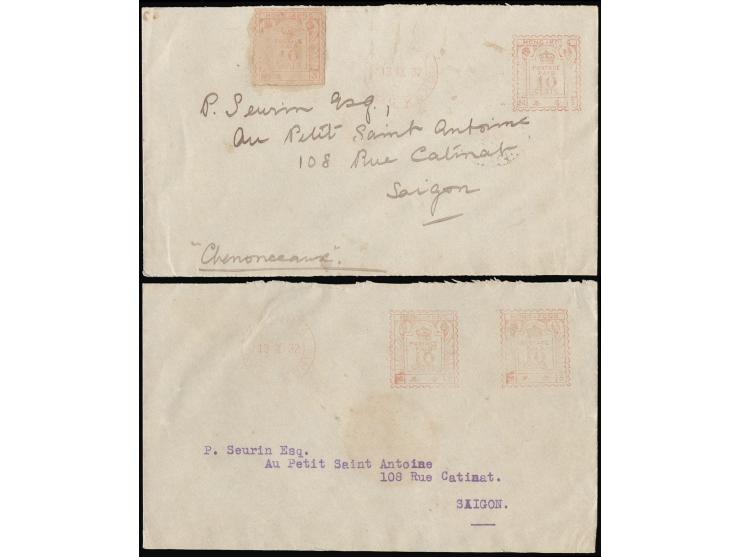 rare pre-war meter stamps covers. One with arrival cds. VF-F.
