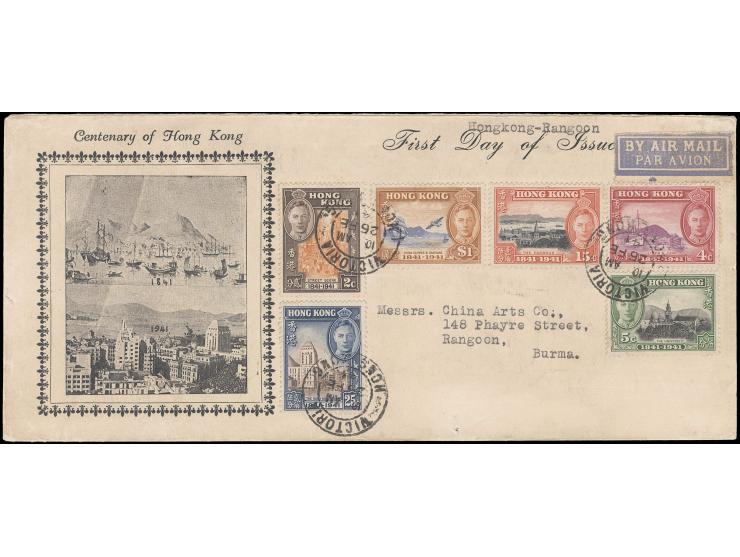 tied by Victoria Hong Kong cds., with Rangoon arrival cds. on reverse. VF-F.
