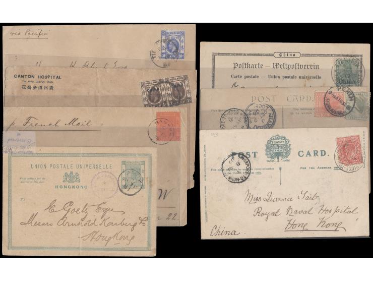 including Hong Kong Treaty Ports usage, incoming mails to Hong Kong and China, German PO in China mail, etc.
