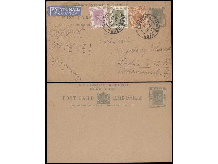 used one uprated by KGV &amp; KGVI stamps x 3, airmail to Germany.
