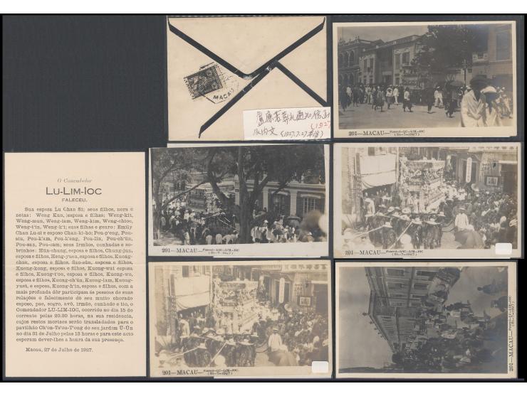 including a moutning cover and 9 picture postcards. An interesting lot. Please view.
