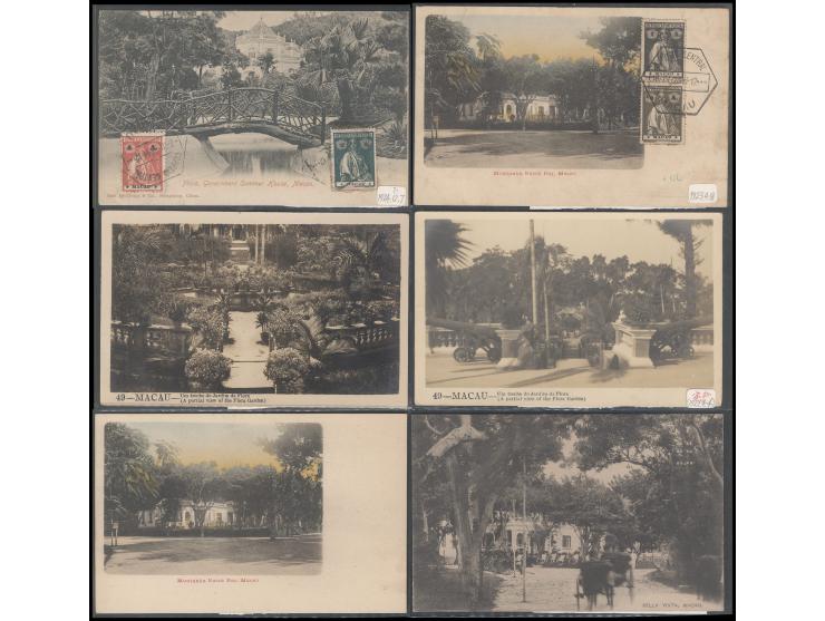 showing Macau Governor Summer Palace, Flora Garden, Mountain Russa, Vista views. Including nice real photo card, some postall