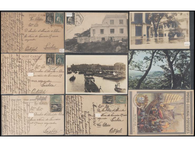 some foreign cards sent from Macau with early stamps. A nice group need careful viewing.