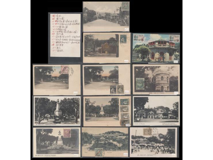 showing Public Gardens, Buildings, Folklore, Vasco Da Gama Statue, etc views. Including nice real photo cards, some postally 