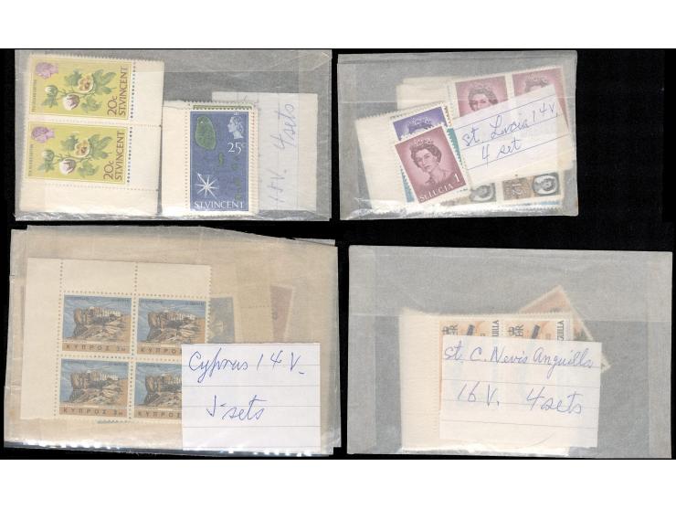 totally about 30 sets, mostly MNH, some with light toning. VF-F.
