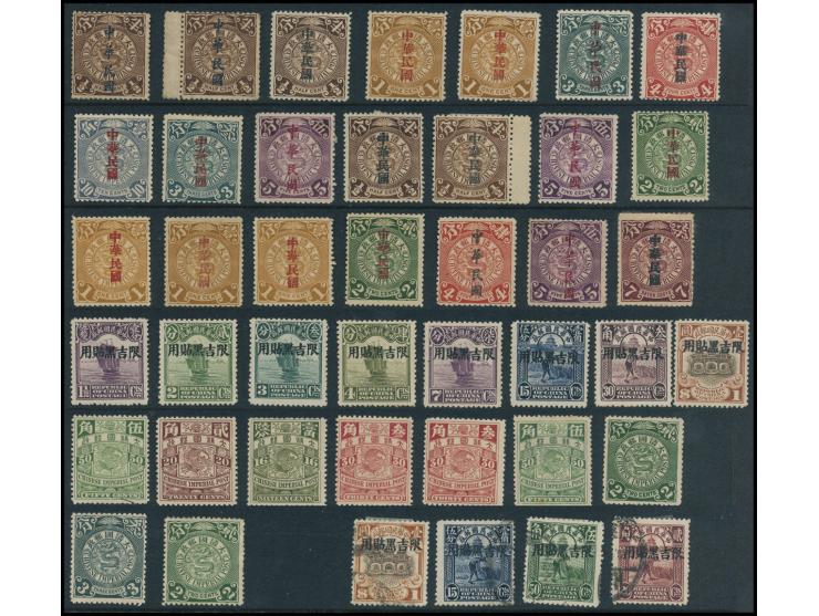 including ICP, CIP, CIP ovpt. ROC, Junk, Junk ovpt. for use in Ki-Hei, Ching Dynasty Revenue stamps and others. Many mint sta