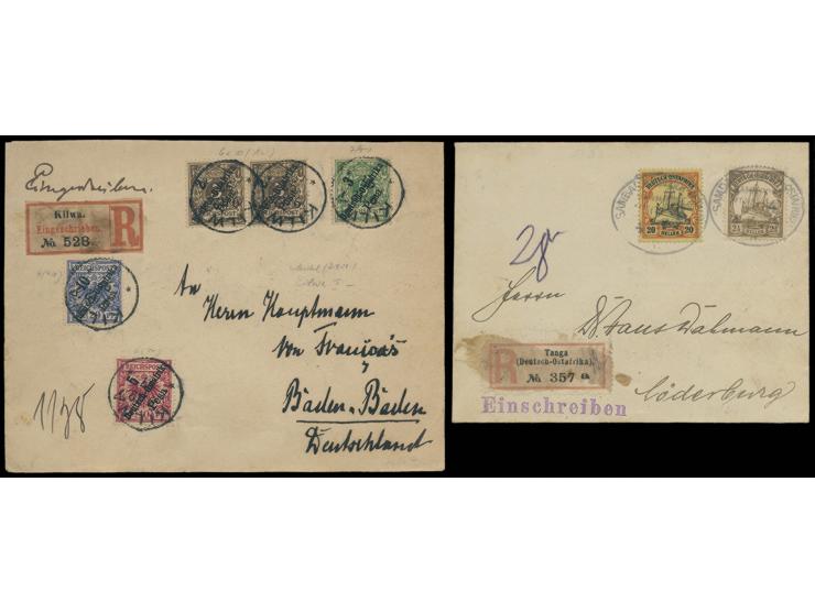 containing numerous used stamps, used pieces, covers and postcards, showing the activities of German Post Offices in the rela