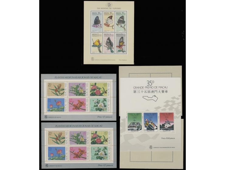 including Medicinal Plants, Butterflies, Grand Prix, Centenary of Macau Stamp and many others. With many duplicates. Mostly t