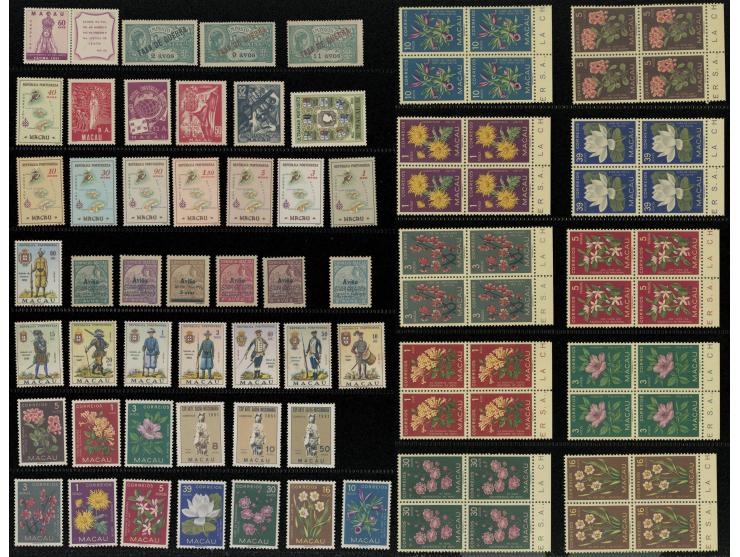 mostly in complete sests, including some blocks of 4. Large quantity. Please view.