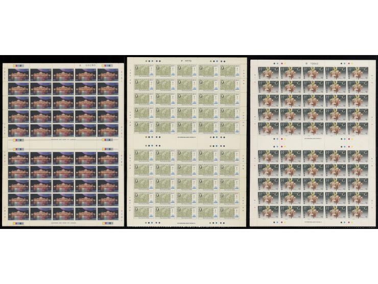 including Hong Kong Park, Hong Kong by Night, Hong Kong Map and Hong Kong Flowers. Fresh MNH with toning. VF-F.

