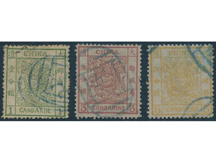 all tied by customs cancels, slighlty toned. VF-F.
