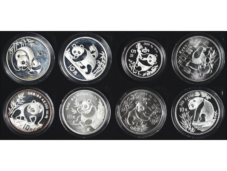 comprising 1984, 85, 89, 90, 91, 92, 93 1 Oz and 1993 1/2Oz coins.