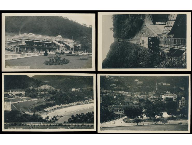 showing the Peak, Peak Tramway, Repulse Bay and street views. All unused. VF-F.
