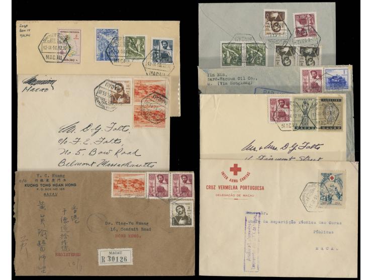 6 sent to U.S.A. and 7 to Hong Kong. Plus 6 Macau incoming covers. Please view.
