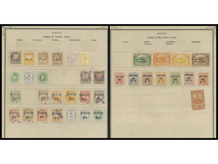 including Shanghai, Chefoo, Chingkiang, Wugu and others. Mostly Shanghai LPO stamps. Plus a fe Amoy, Hankow, Kewkiang LPO sta