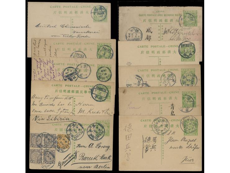 2 of them used to Germany, one stamp off, other all domestically used. VF-F.
