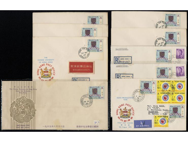 including a rare illustrative long cover, unaddressed and toned. Other all addressed and mostly registered. VF-F.
