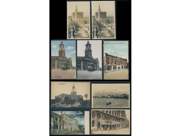 showing architecture views, Whanpoo River, Shanghai China Post Office and others. Some are picture postcards. Large quantity.