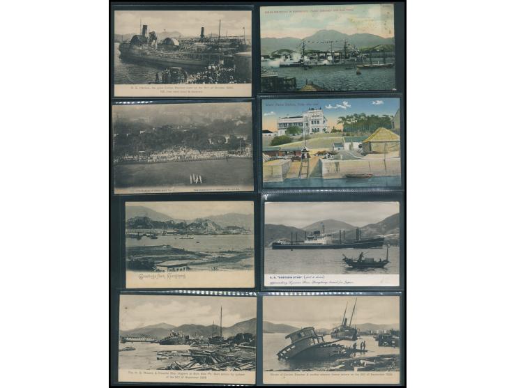 featuring a wide range of subjects including the Peak, Cargo Junks, Harbour, Wreck of typhoon in 1906 and others. Large quant