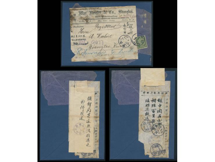 cancelled by Shanghai cds via Peking to Nian-Tsu-Kwang in Shansi Province. Failed to deliver due to “way too far” by 2 destin