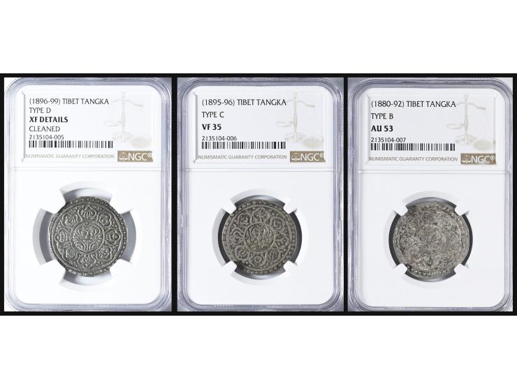 comprising Type B, Type C &amp; Type D, graded NGC AU53, VF35 and XF Details.

