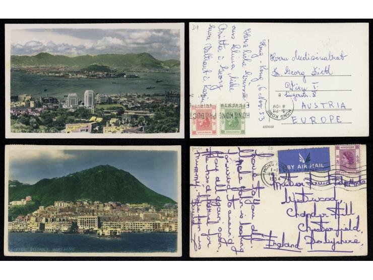 both postally used to Europe. VF-F.
