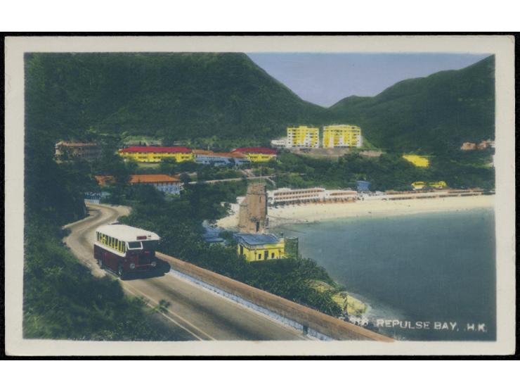 showing famous Eucliffe （余園） and old Bus, unused. Extremely rare view.
