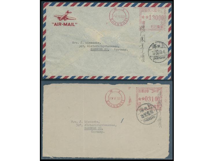 with People's Post Shanghai No. 4 postage paid cachet, tied by Shanghai cds. Plus a cover front bearing East China Post Shang