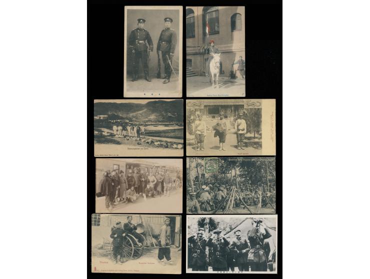 featuring Shanghai police, military figures, street scenes, traditional craftsmanship, and group portraits. Some with foreign