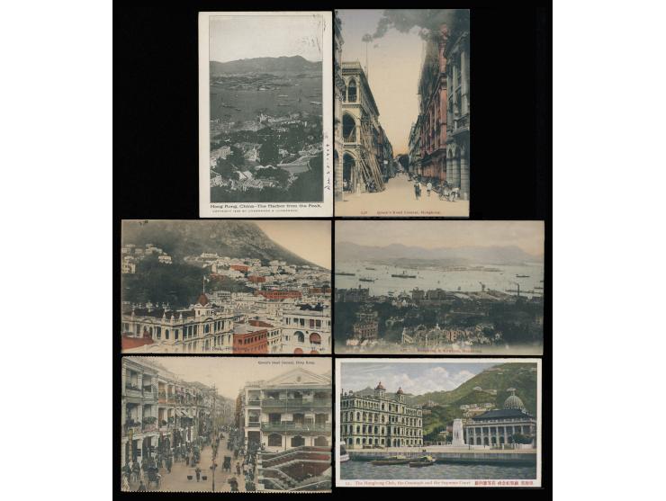 showing Queen's Road, Chinese Tea House Happy Valley, The Harbour, The Peak and others. Some postally used. Please view.
