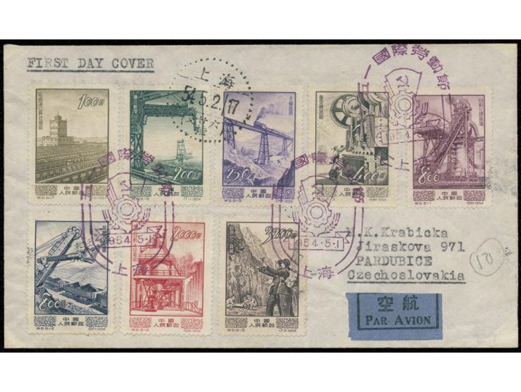 from Shanghai airmail to Czechoslovakia. VF-F.

