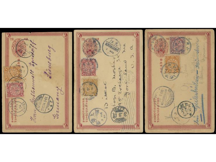 from Pakhoi to Germany, from Kuling to USA and from Shantung Chucheng to Germany. VF-F.
