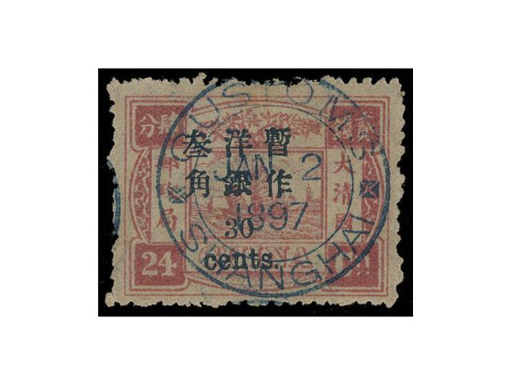 used with Customs Shanghai 1897 (Jan 2) cds.
