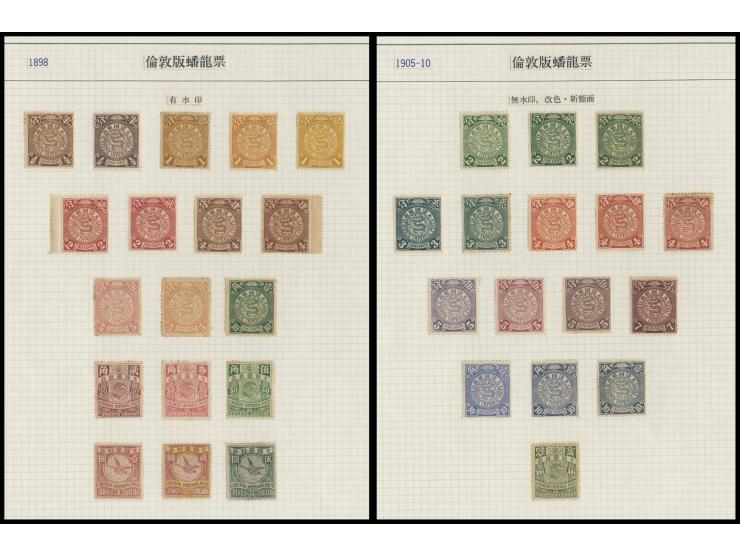 hinged on 2 album pages, including many shades. VF-F.