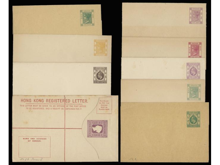 including QV, KEVII postal cards, postal covers and registered envelopes. All unused. Please view.

