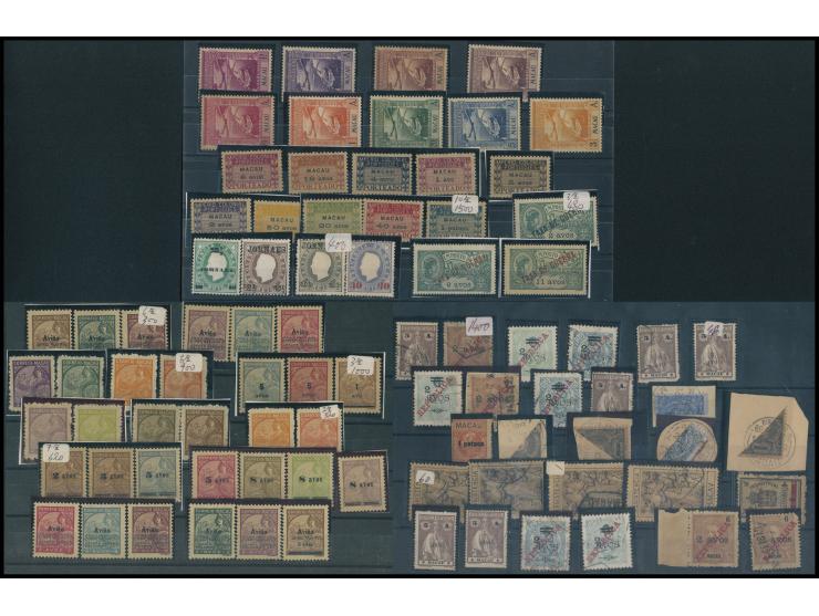 including Ceres, Luis I Issues, Carlos Issues, Stamp of Padroes surch. With on two bars and others. Large quantity. Please vi