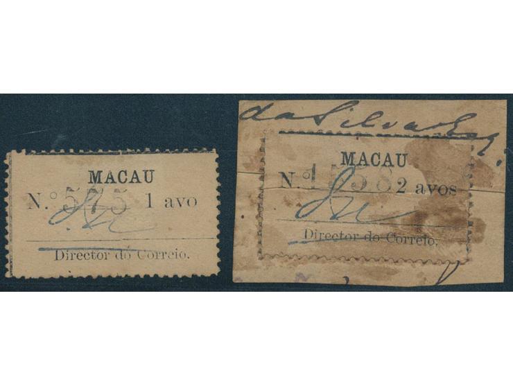These locally produced provisional stamps were issued during a period of shortage and are distinguished by the handwritten or