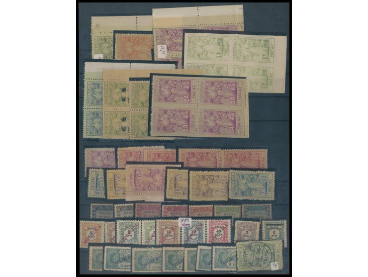 including 400th Death Anniv. of Camoes, Centenary of Macau Stamps, Indigenous Flowers and many others. Plus some 1947 Charity