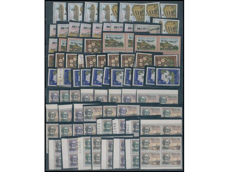 including Centenary of Viscount St. Januario Hospital, 400th Anniv. of Camoes and many others. Mostly in blocks of 4. Large q