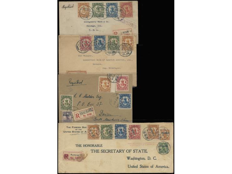 all f.w. a full set of Unification stamps, including No, Place Name, Sinkiang, Ki-Hei and Yunan Use sets. Three sent to U.S.A