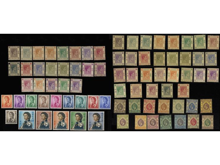 including KGV, KGVI and QEII issues. All mint. Some in complete set. Please view.