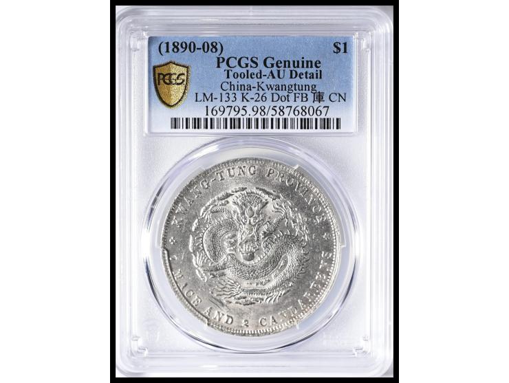 ND (1890-1908) Kwangtung $1, LM-133. PCGS AU Detail - Tooled.
