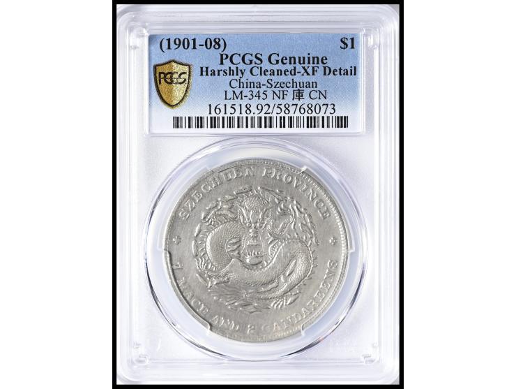 ND (1901-08) Szechuan $1, LM-345. PCGS XF Detail - Harshly Cleaned.
