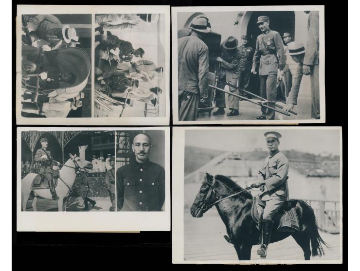 including formal portrait photographs, mounted cavalry scenes, inspection views with officers and attendants, and images show