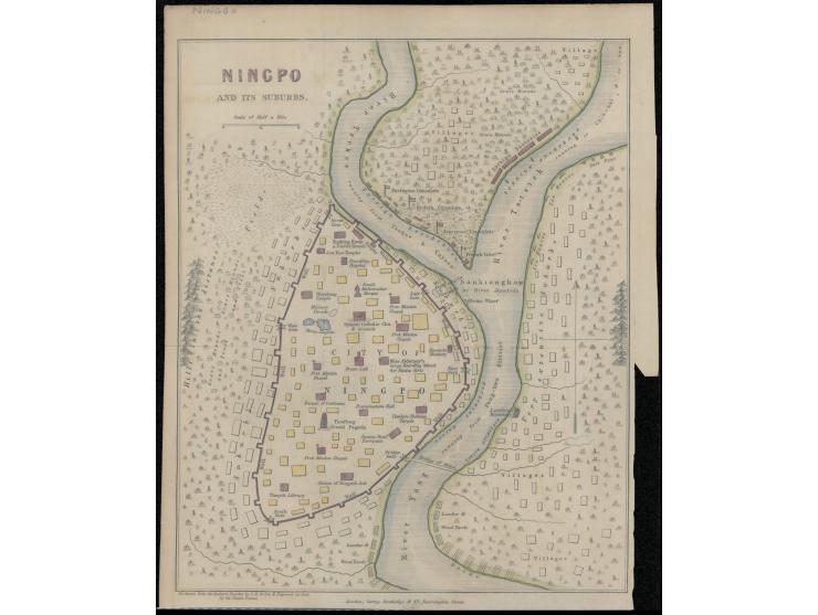 originally surveyed by LMS missionary William C. Milne during the treaty port's early years. Re-drawn and finely engraved by 