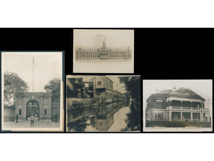 Includes a 1912 plan of the proposed Chinese Parliament House, a 1928 view of the American Consulate at Tsinan during the Sha